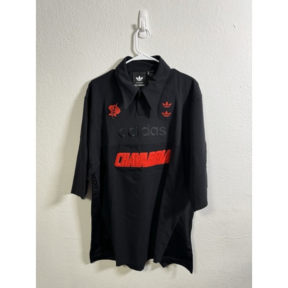 Adidas x Willy Chavarria Polo Shirt - Size Small‎ - Black - NEW - JV8848 Rare
